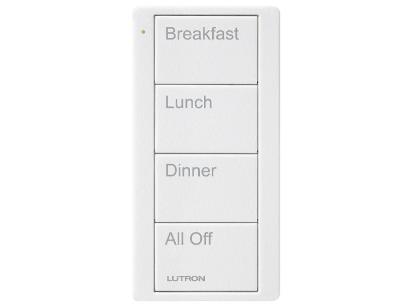 LUTRON Pico 4 Button Custom Scene WHITE