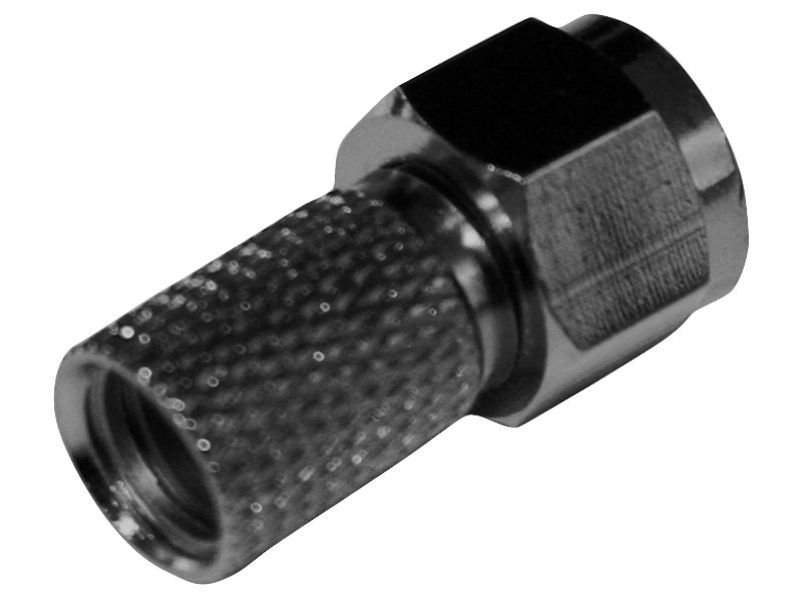 (100) BLAKE Quality Screw F Plug 1mm BLACK
