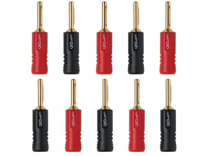 (10) QED SCREWLOC ABS 4mm Banana Plug