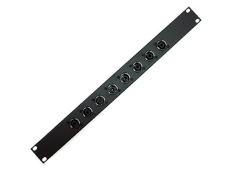 PENN-ELCOM 1U 8 Way Punched Panel