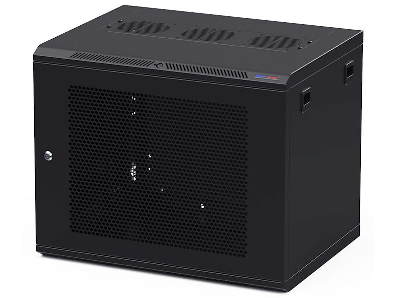 PENN-ELCOM Vented Wall Cabinet 9U Black