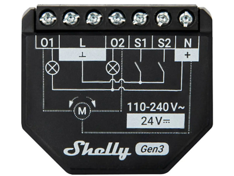 SHELLY 2PM Gen3 WiFi Smart Switch 16A