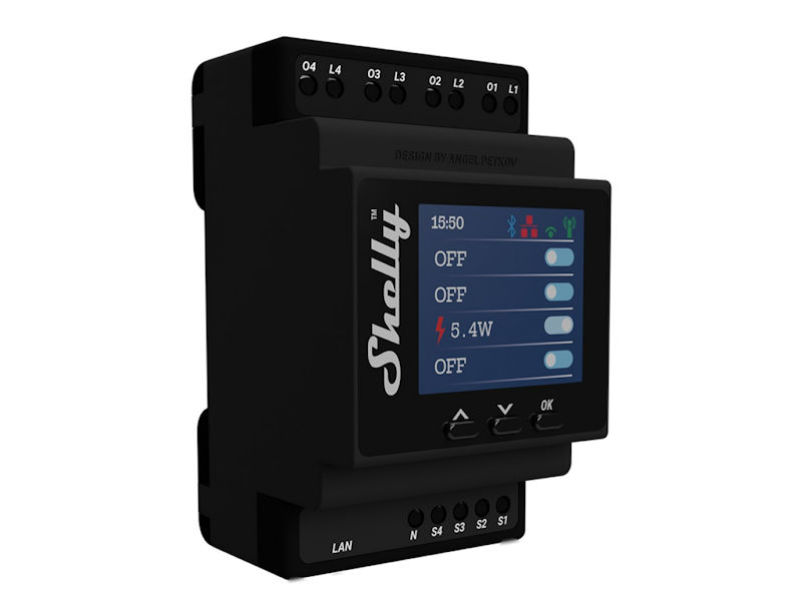 SHELLY 4CH DIN Rail Mounted Smart Switch